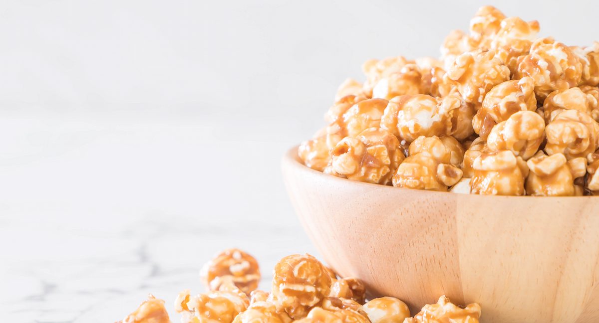 Mmm... Dit is het recept voor popcorn met karamel zeezout The